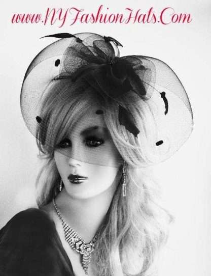 Black Cocktail Hat Occasion Fascinator